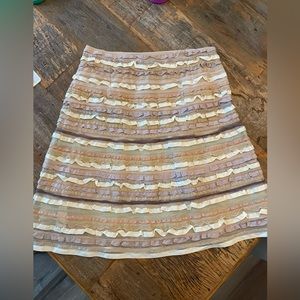 Odille ribbon-ruffle skirt